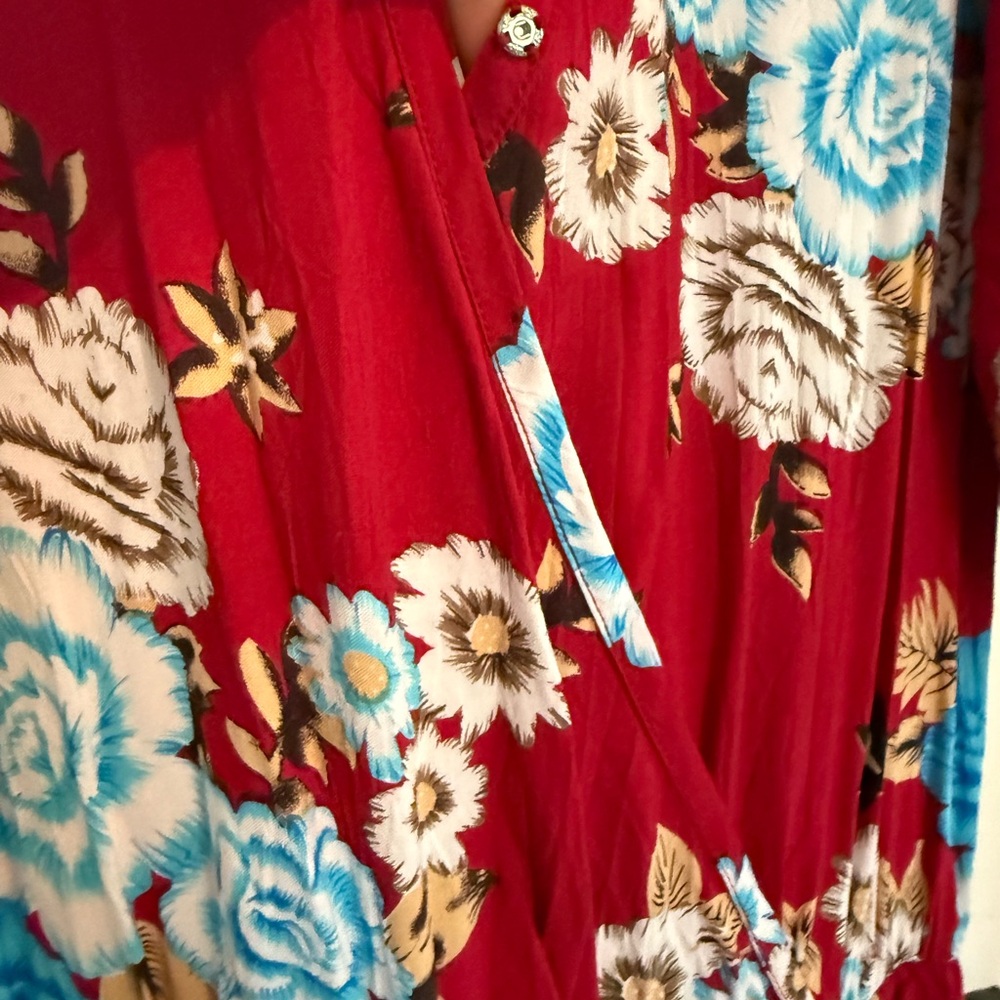 Rocks Red/pink Floral Jumpsuit - Picture 3 of 7